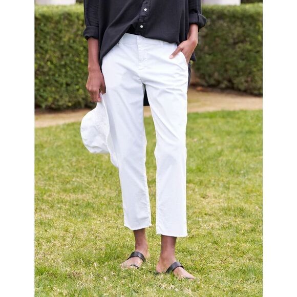 Frank & Eileen Pants - Frank & Eileen Wicklow Chino Cotton Pants in White Size 4